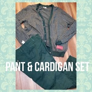 MEN'S PANTS & CARDIGAN SWEATER SET (36 x 32/large) 🆕